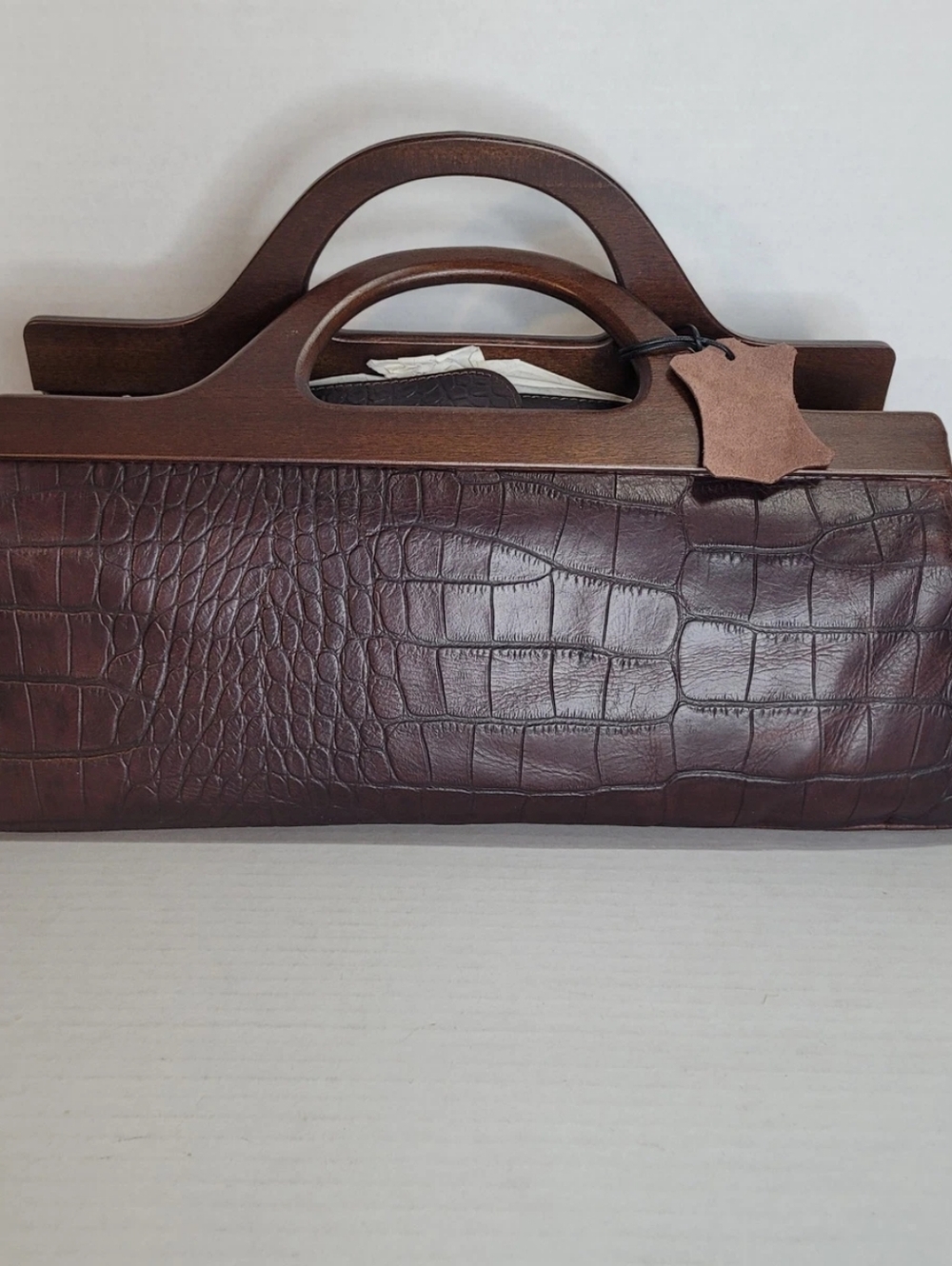 Charlie Lapson Leather Exterior Satchel/Top Handle Bag Handbags & Bags for Women